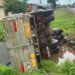 Accident mortel à Bangouyah, dans Kindia : un camion benne percute deux motos, un mort et plusieurs blessés enregistrés