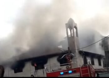 Sangoyah (Matoto) : Incendie en cours dans une mosquée